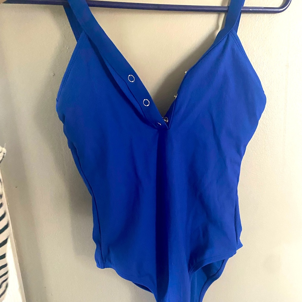 Target brand bathing suit. Never worn. Beautiful cobalt blue.